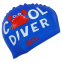 Шапочка для плавания силиконовая юниорская MadWave Junior COOL DIVER M057310 синий 2