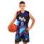 Форма баскетбольна дитяча NBA клуб Nets 11 BA-6655 S-2XL сірий-чорний-блакитний 4