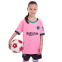 Форма футбольная детская с символикой футбольного клуба BARCELONA MESSI 10 резервная 2021 SP-Planeta CO-2466 6-14 лет розовый-черный 0