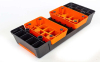 Степ-платформа Zelart FI-6291 70-75x25x12-23см черный-оранжевый 14