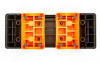 Степ-платформа Zelart FI-6291 70-75x25x12-23см черный-оранжевый 15