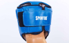 Шлем боксерский открытый кожаный SPORTKO SP-4706-1 ОК1 XL синий 3
