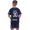 Форма футбольная детская с символикой футбольного клуба MESSI 30 PSG домашняя 2022 SP-Planeta CO-3789 6-14 лет темно-синий-красный 2