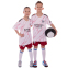 Форма футбольная детская с символикой футбольного клуба ARSENAL гостевая 2021 SP-Planeta CO-2488 8-14 лет белый-красный 6