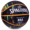 Мяч баскетбольный резиновый SPALDING NBA MARBLE 83882Z №7 черный-желтый 0