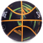 Мяч баскетбольный резиновый SPALDING NBA MARBLE 83882Z №7 черный-желтый 1