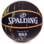 Мяч баскетбольный резиновый SPALDING NBA MARBLE 83882Z №7 черный-желтый 2
