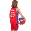 Форма баскетбольная детская NB-Sport NBA SIXERS 25 BA-0904 M-2XL красный-синий 7