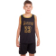 Форма баскетбольна дитяча NB-Sport NBA LAKERS 23 BA-0928 M-2XL чорний-жовтий 0