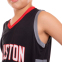 Форма баскетбольна дитяча NB-Sport NBA HOUSTON 13 BA-0968 M-2XL чорний-червоний 2