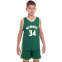 Форма баскетбольная детская NB-Sport NBA MILWAUKEE 34 BA-0971 M-2XL зеленый-желтый 4