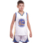 Форма баскетбольная детская NB-Sport NBA GOLDEN STATE 30 BA-0973 M-2XL белый-синий-желтый 3