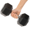 Гантель цільна шестигранна гексагональна обгумована Zelart TA-5159-17_5 1шт 17,5кг чорний 3