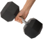 Гантель цільна шестигранна гексагональна обгумована Zelart TA-5159-30 1шт 30кг чорний 3