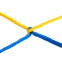 Сітка на ворота футбольні тренувальна вузлова SP-Planeta Стандарт SO-5297 7.5x2,55x1,5м 2шт жовто-синій 3