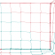 Сітка для Міні-футболу та гандболу SP-Planeta Економ SO-5285 3x2x1м 2шт червоний-зелений 4