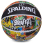 М'яч баскетбольний гумовий №7 SPALDING 84372Y GRAFFITI чорний-жовтий 1