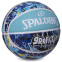 Мяч баскетбольный резиновый №7 SPALDING 84373Y GRAFFITI голубой-синий 0