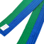 Пояс для кімоно двокольоровий SP-Planeta BO-7257 довжина 220-280см синій-зелений 1
