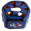 Шлем боксерский профессиональный кожаный AIBA VELO 3081 S-XL синий 1
