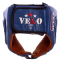 Шлем боксерский профессиональный кожаный AIBA VELO 3081 S-XL синий 2