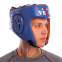 Шлем боксерский профессиональный кожаный AIBA VELO 3081 S-XL синий 5