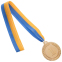 Медаль спортивна зі стрічкою SP-Sport GREEK C-6860 золото, срібло, бронза 2