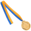 Медаль спортивна зі стрічкою SP-Sport FORCE C-6863 золото, срібло, бронза 2