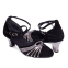 Обувь для бальных танцев женская Латина Record D201 размер 35-37 черный-серебряный 1