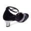 Обувь для бальных танцев женская Латина Record D201 размер 35-37 черный-серебряный 2