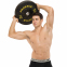 Бамперные диски из структурной резины Bumper Plates Record TA-4782-15 51мм 15кг черный-желтый 9