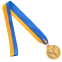 Медаль спортивна зі стрічкою SP-Sport Карате C-7016 золото, срібло, бронза 2