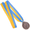 Медаль спортивна зі стрічкою SP-Sport Більярд C-7017 золото, срібло, бронза 8