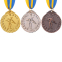 Медаль спортивна зі стрічкою SP-Sport Більярд C-7017 золото, срібло, бронза 9