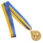 Медаль спортивна зі стрічкою SP-Sport Футбол C-7025 золото, срібло, бронза 2