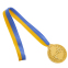 Медаль спортивна зі стрічкою двокольорова SP-Sport Карате C-7026 золото, срібло, бронза 2