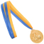 Медаль спортивная с лентой двухцветная SP-Sport Футбол C-7030 золото, серебро, бронза 2