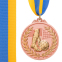 Медаль спортивная с лентой двухцветная SP-Sport Футбол C-7030 золото, серебро, бронза 5