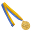 Медаль спортивна зі стрічкою двокольорова SP-Sport Тхеквондо C-7029 золото, срібло, бронза 2