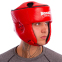 Шлем боксерский открытый с усиленной защитой макушки кожаный BOXER 2029 M-L цвета в ассортименте 6