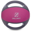 Мяч медицинский медбол с двумя ручками Zelart FI-2619-3 3кг серый-розовый 1