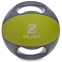 Мяч медицинский медбол с двумя ручками Zelart FI-2619-5 5кг серый-зеленый 1