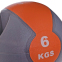 М'яч медичний медбол з двома ручками Zelart FI-2619-6 6кг сірий-помаранчевий 2