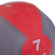 М'яч медичний медбол з двома ручками Zelart FI-2619-7 7кг сірий-червоний 2