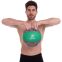 М'яч медичний медбол з двома ручками Zelart FI-2619-9 9кг сірий-зелений 4