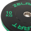 Бамперные диски резиновые Bumper Plates Zelart TA-4790-10 51мм 10кг черный-зеленый 2