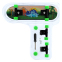 Фингерборд-мини скейт DINOSAUR SH093448 2 фингерборда 2 запасных колеса 1 отвертка 2