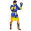 Халат боксерский TWINS FTR-2 M-XL синий-желтый 1