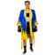 Халат боксерський TWINS FTR-2 M-XL синій-жовтий 6