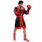 Халат боксерський з капюшоном TWINS FTR-3 M-XL чорний-червоний 1